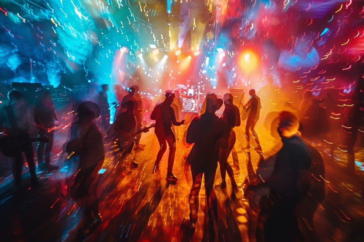 A crowd at a live event
