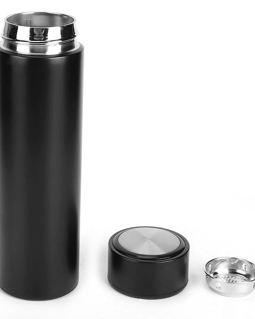 Matte black insulated steel bottle