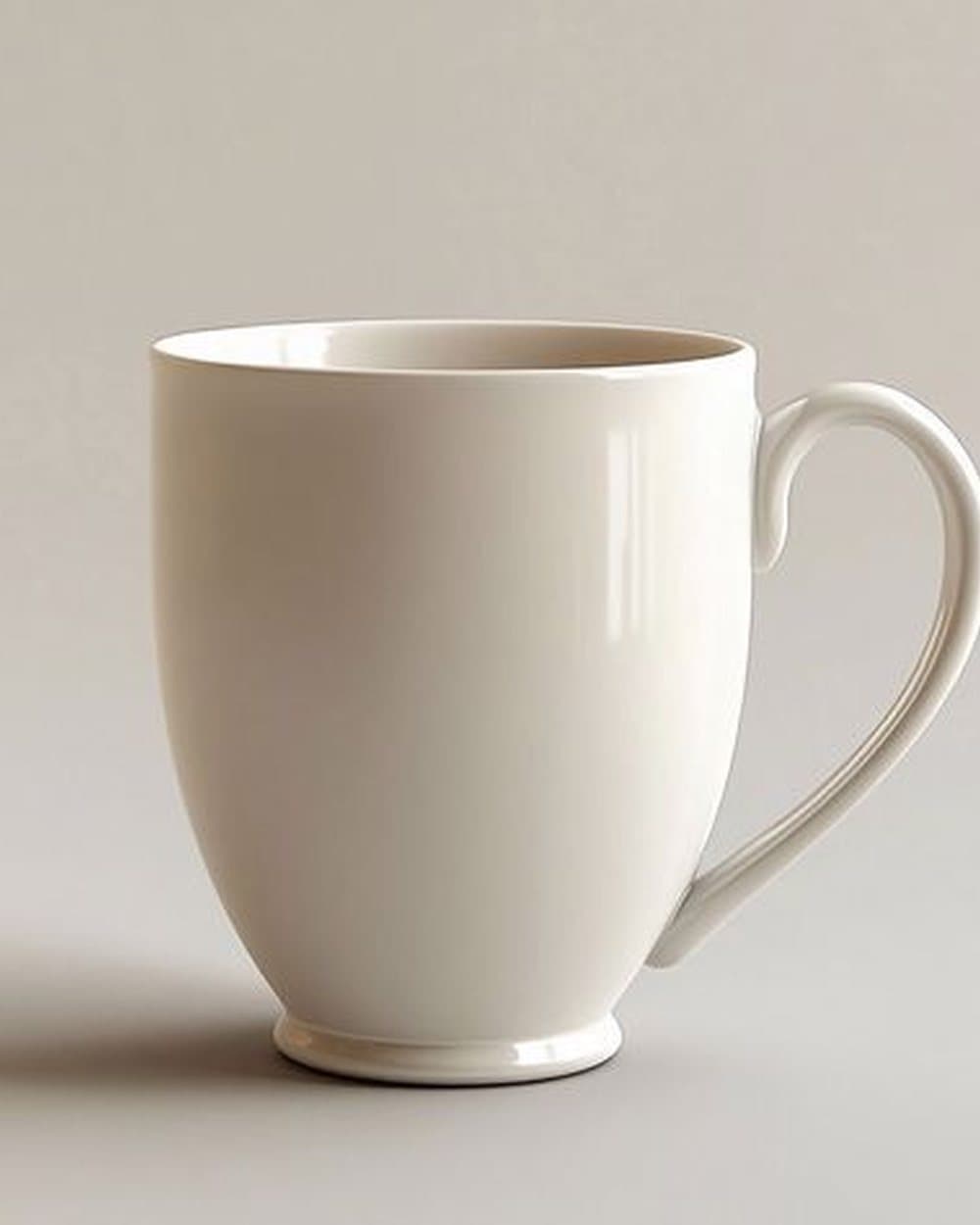 Cream ceramic mug