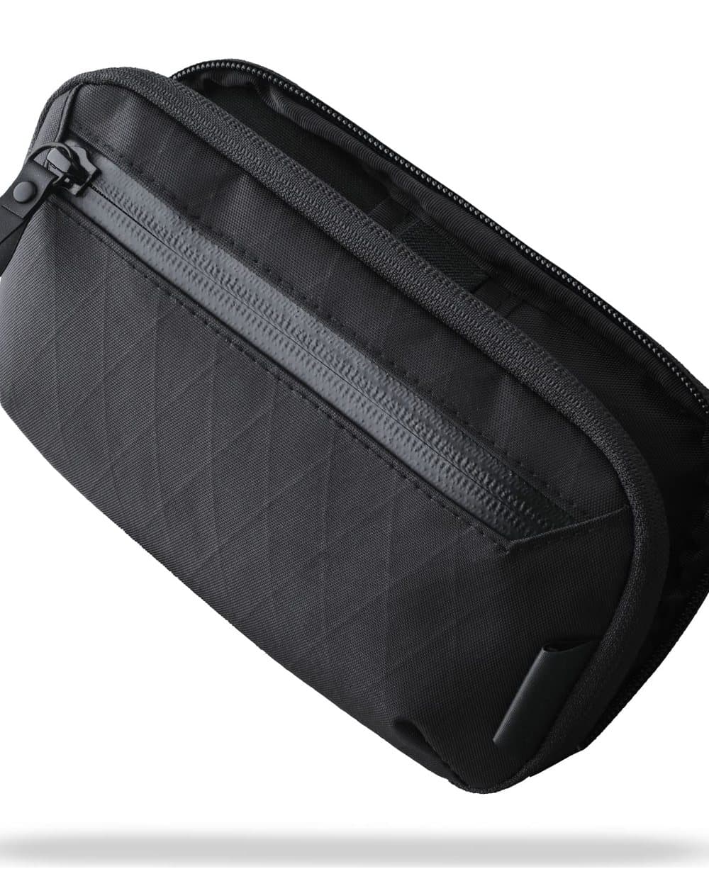 Black zip utility pouch